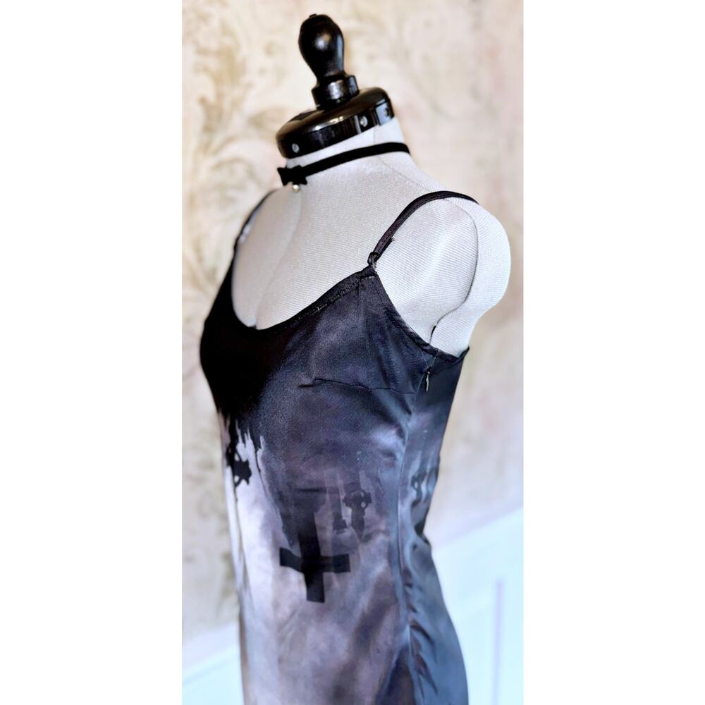 Dolls Kill Widow The Devil Decides Graveyard Midi Cami Dress XS Whimsigoth Punk - Picture 13 of 16